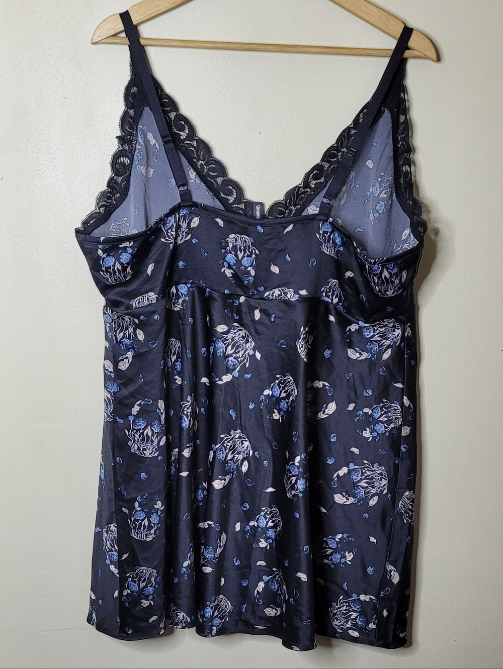 NWT Torrid Floral Satin Skull Babydoll Chemise Nightgown - Picture 7 of 9
